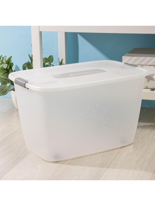 Бокс универсальный, на колёсиках, 56 л, 60×40×36 см, цвет МИКС