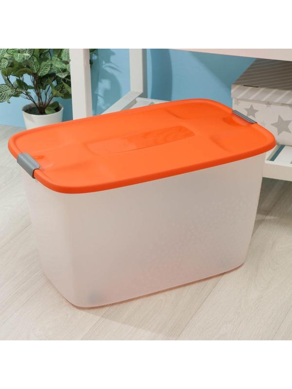 Бокс универсальный, на колёсиках, 56 л, 60×40×36 см, цвет МИКС