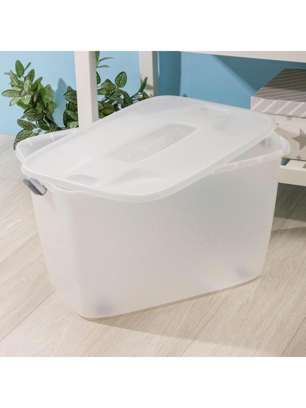 Бокс универсальный, на колёсиках, 56 л, 60×40×36 см, цвет МИКС