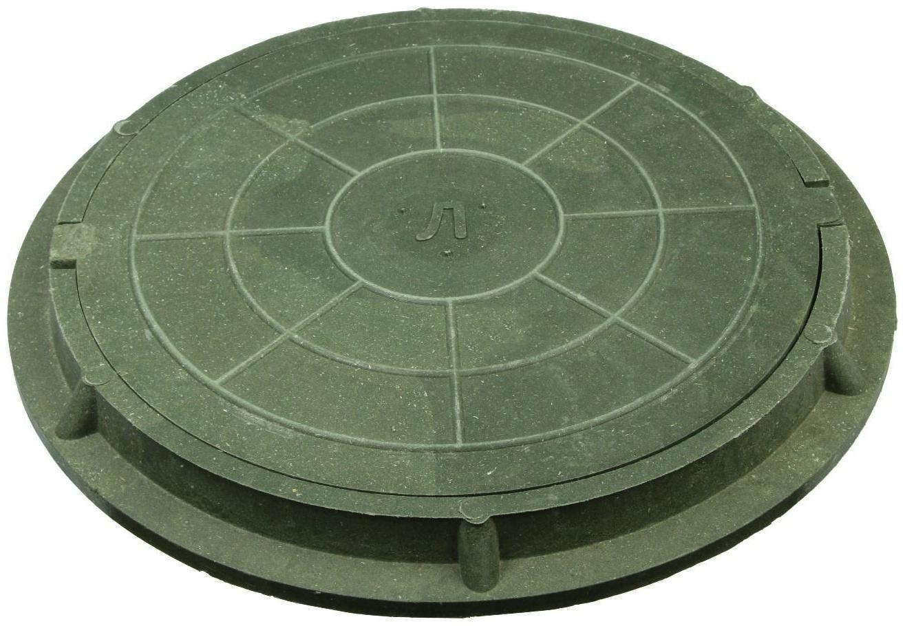 Люк полимерный, легкий, 30 кН, нагрузка до 3 т, зеленый