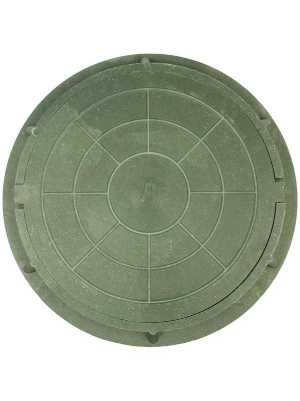 Люк полимерный, легкий, 30 кН, нагрузка до 3 т, зеленый