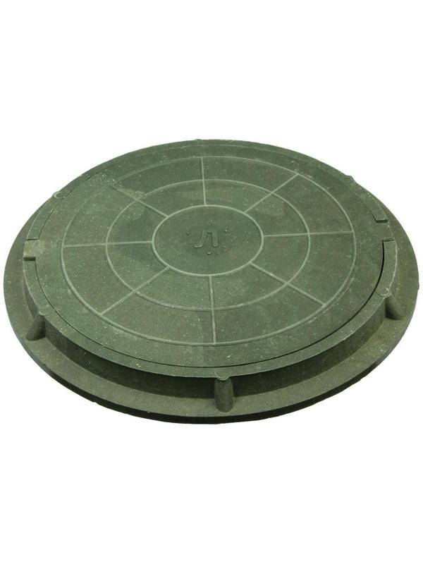 Люк полимерный, легкий, 30 кН, нагрузка до 3 т, зеленый
