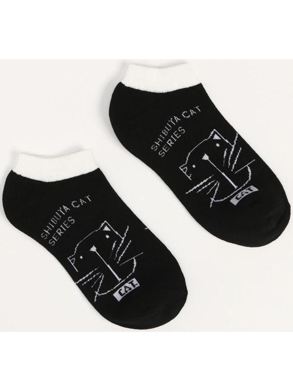 Носки женские, цвет чёрный, размер 23-25