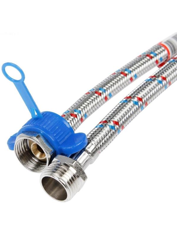 Подводка гибкая AquaKratos, гайка-штуцер, 300 см, нерж.сталь, с ключом для монтажа