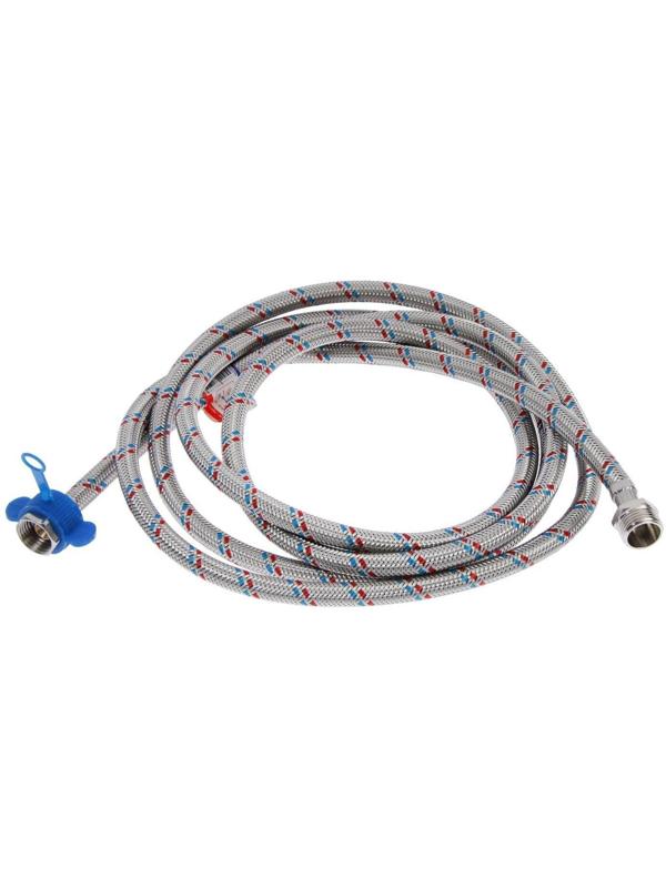 Подводка гибкая AquaKratos, гайка-штуцер, 300 см, нерж.сталь, с ключом для монтажа