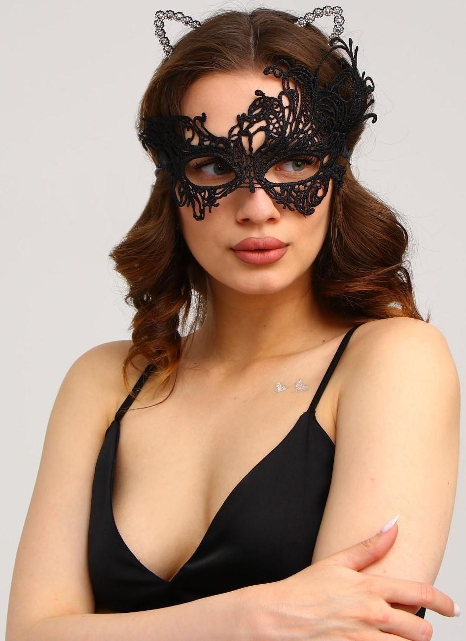 Карнавальный костюм «Погладь меня», ободок, ушки, маска