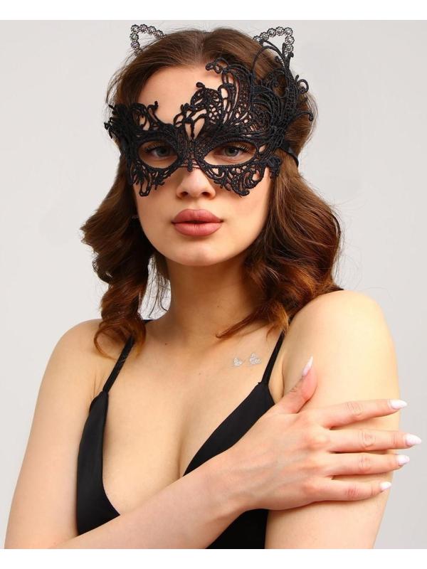 Карнавальный костюм «Погладь меня», ободок, ушки, маска