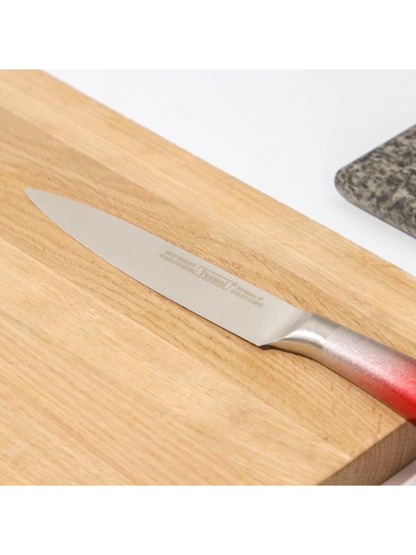 Нож кухонный «Спектр», лезвие 12 см, цельнометаллический, цвет МИКС