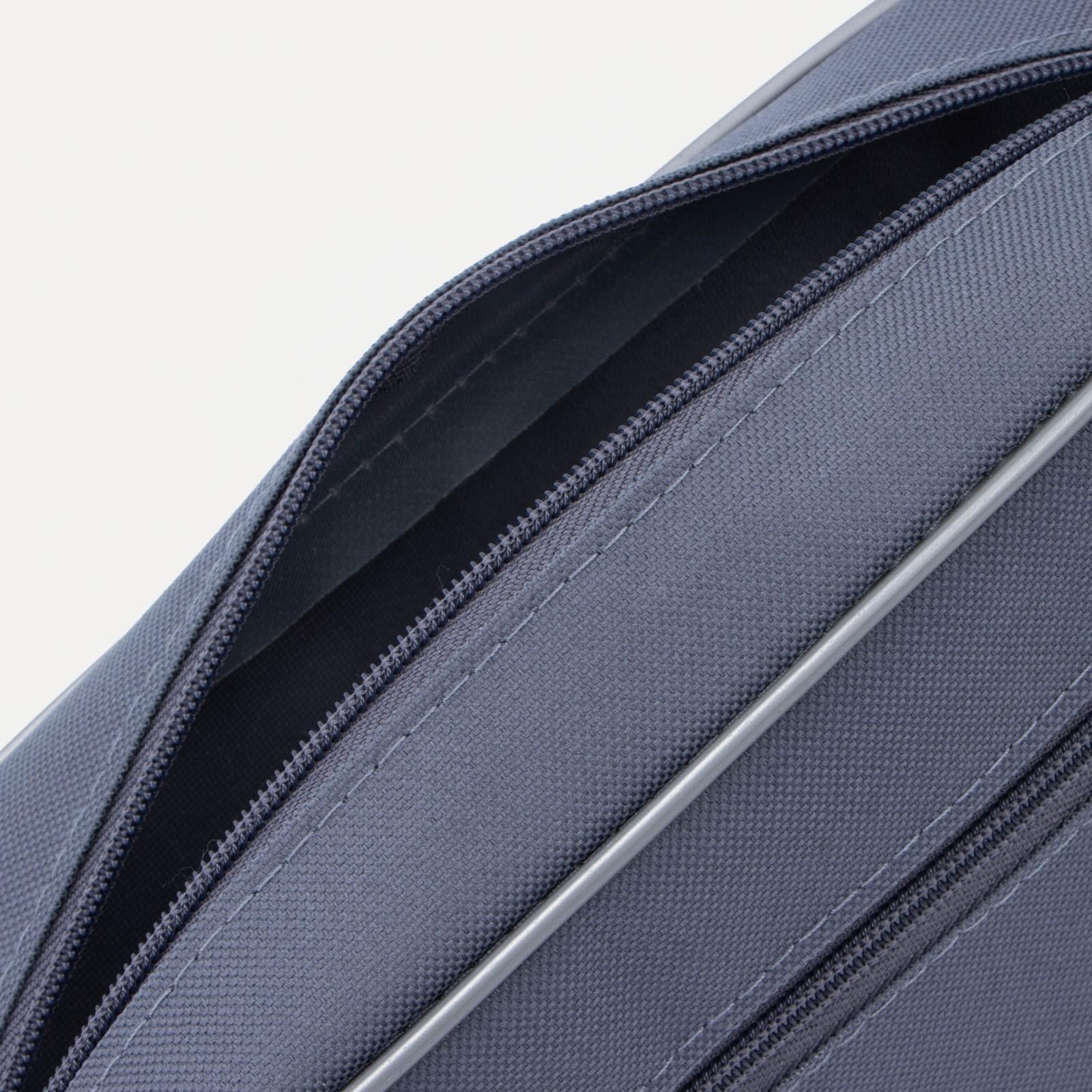 Косметичка на молнии, наружный карман, цвет серый