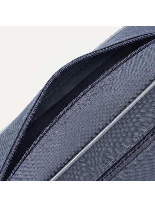 Косметичка на молнии, наружный карман, цвет серый