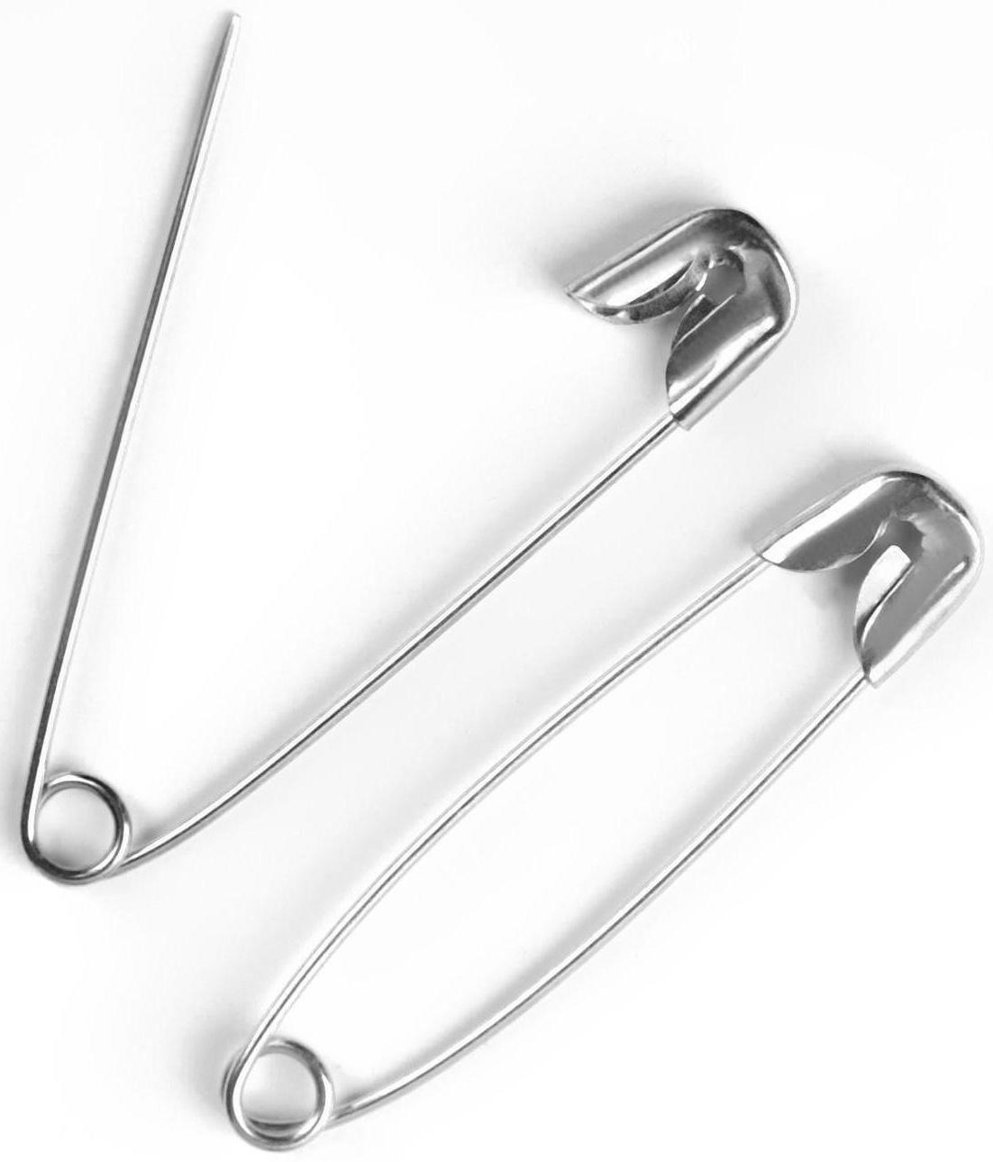 Булавки английские №1, 32 мм, 10 шт, цвет серебряный