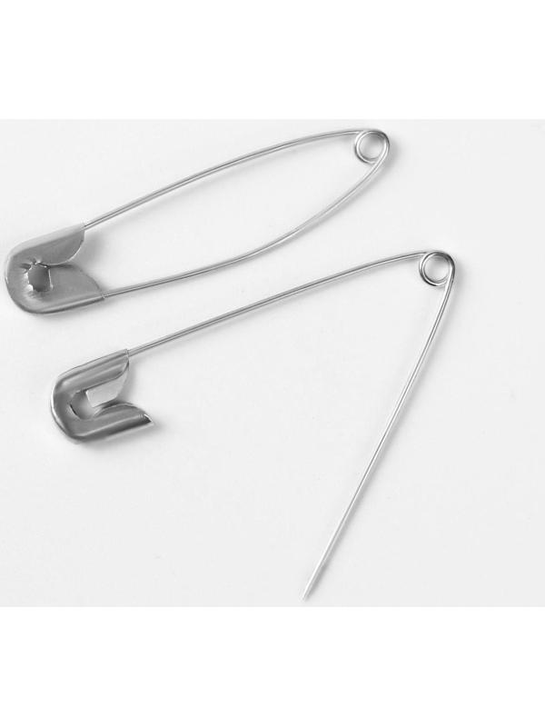 Булавки английские №3, 42 мм, 10 шт, цвет серебряный