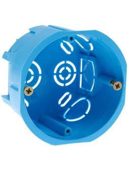 Коробка установочная TUNDRA, 68х45 мм, IP20, для сплошных стен, синяя