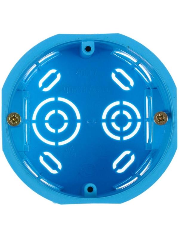 Коробка установочная TUNDRA, 68х45 мм, IP20, для сплошных стен, синяя
