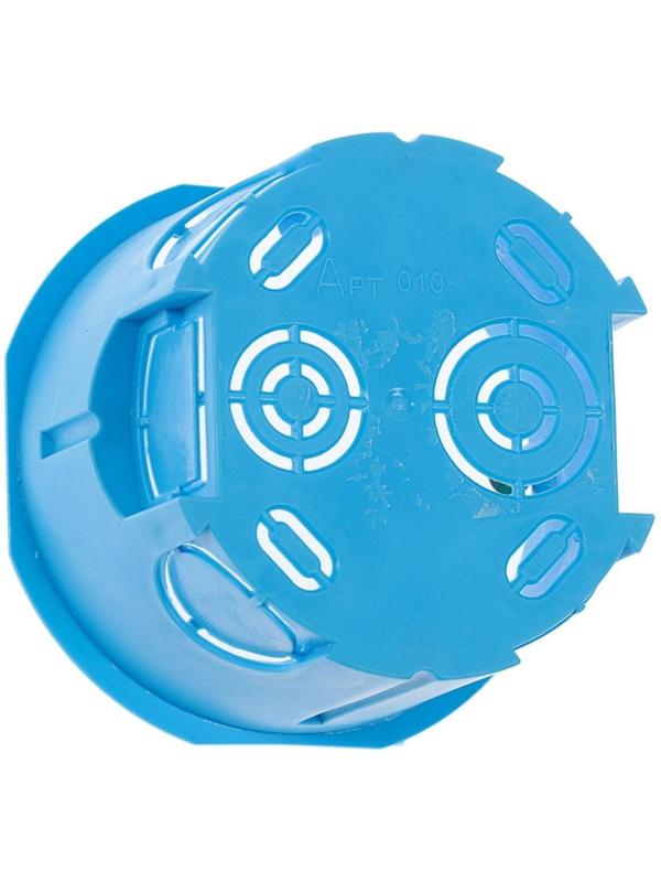 Коробка установочная TUNDRA, 68х45 мм, IP20, для сплошных стен, синяя