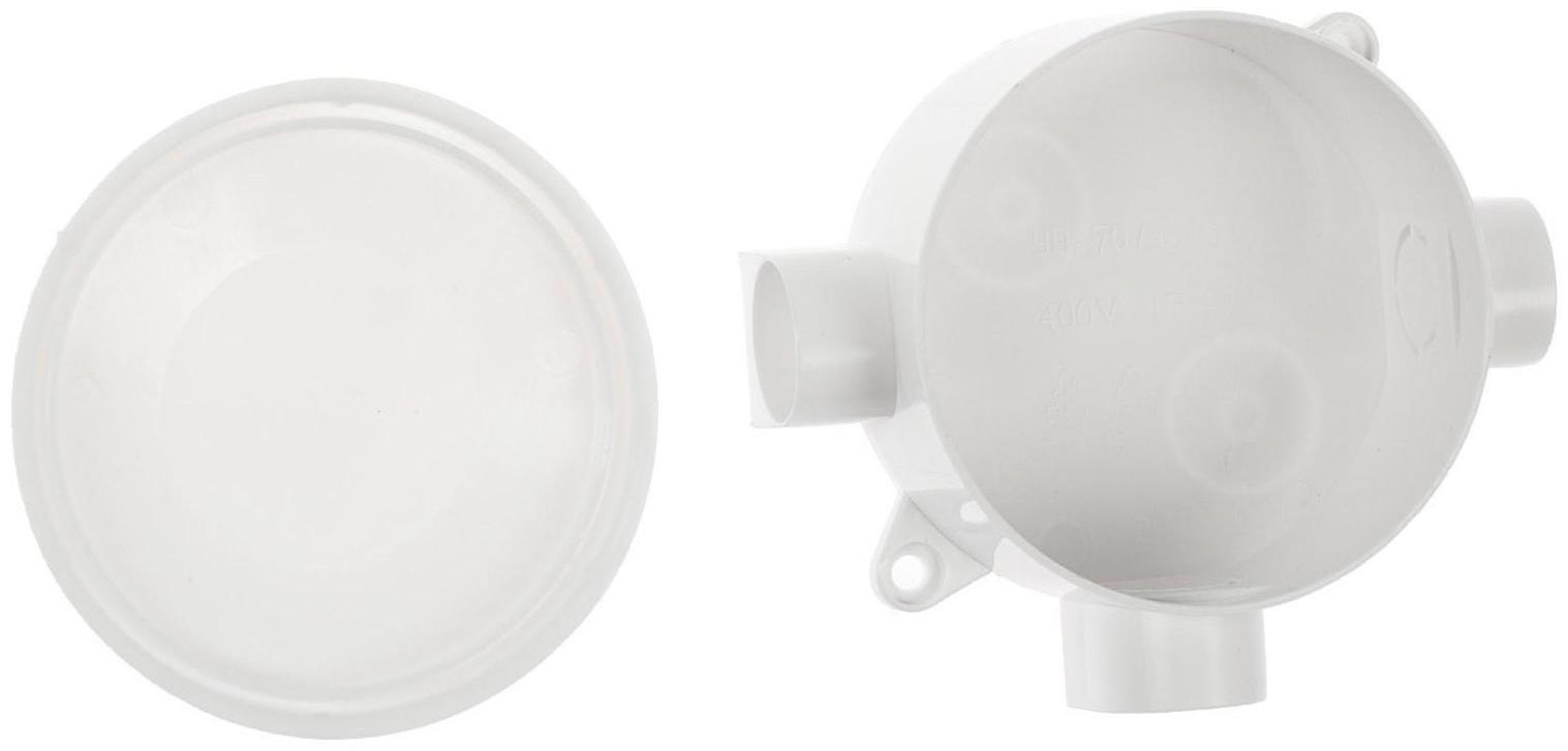 Коробка распределительная TUNDRA, 70х35 мм, IP42, трехрожковая, для откр., установки