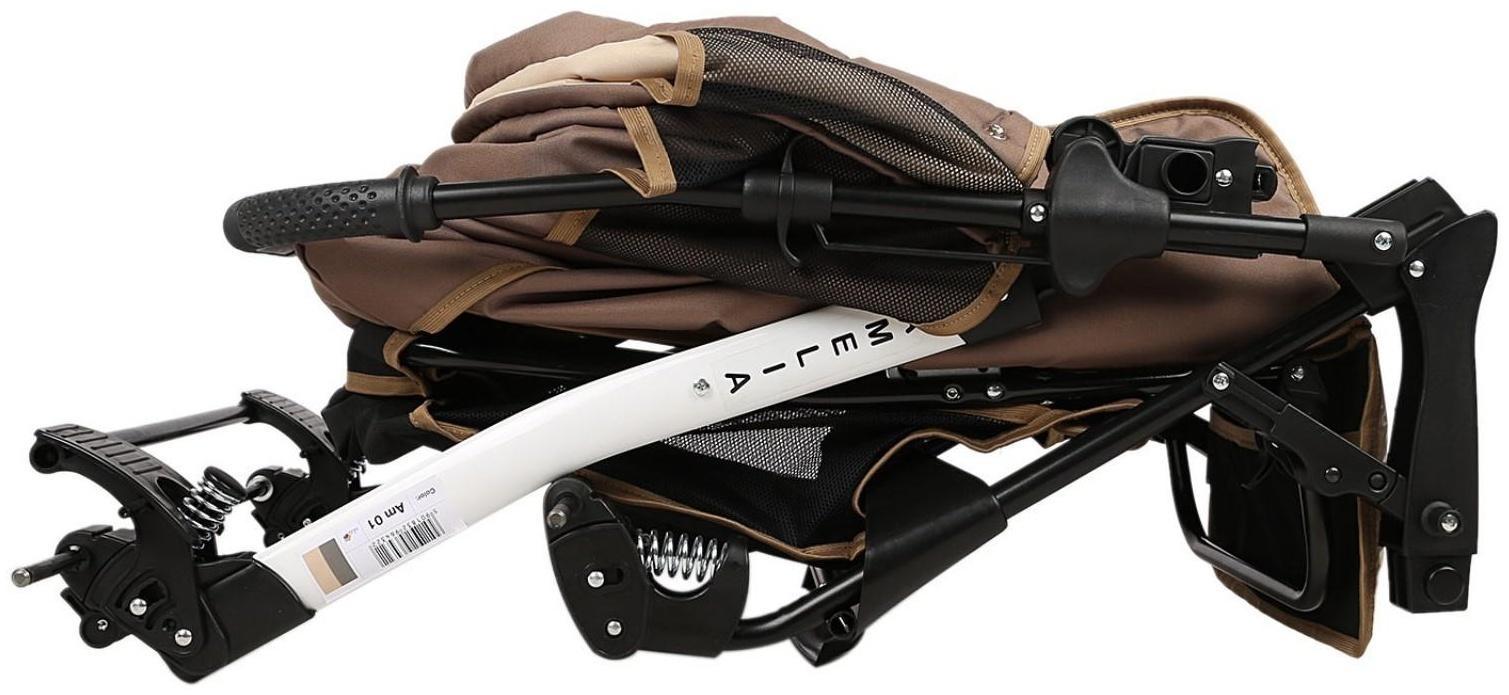 Коляска-трансформер Alis AMELIA I, цвет тёмно-бежевый/светло-бежевый