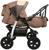 Коляска-трансформер Alis AMELIA I, цвет тёмно-бежевый/светло-бежевый