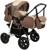 Коляска-трансформер Alis AMELIA I, цвет тёмно-бежевый/светло-бежевый