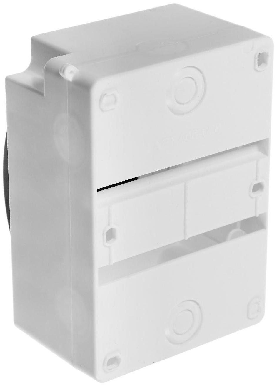 Щит TUNDRA ЩРН-П-4, на 4 модуля, IP30, с крышкой, навесной, пластик, цвет белый