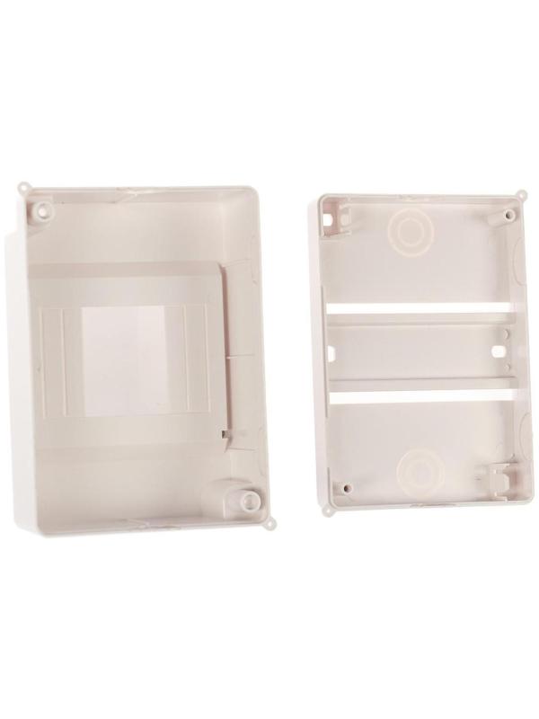 Щит TUNDRA ЩРН-П-4, на 4 модуля, IP30, с крышкой, навесной, пластик, цвет белый