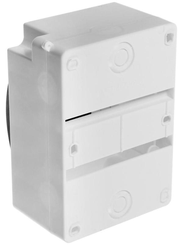 Щит TUNDRA ЩРН-П-4, на 4 модуля, IP30, с крышкой, навесной, пластик, цвет белый