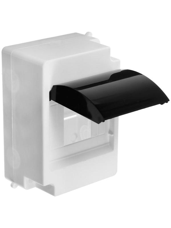 Щит TUNDRA ЩРН-П-4, на 4 модуля, IP30, с крышкой, навесной, пластик, цвет белый