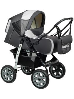 Коляска-трансформер Alis AMELIA I, цвет тёмно-серый/светло-серый