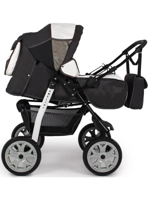 Коляска-трансформер Alis AMELIA I, цвет тёмно-серый/светло-серый