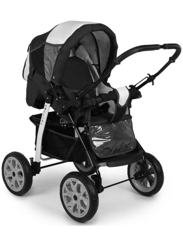 Коляска-трансформер Alis AMELIA I, цвет тёмно-серый/светло-серый