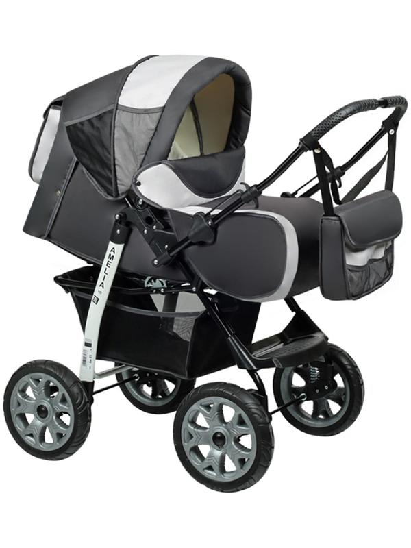 Коляска-трансформер Alis AMELIA I, цвет тёмно-серый/светло-серый
