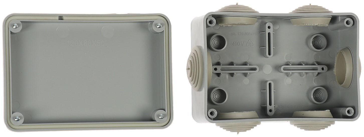 Коробка распределительная TUNDRA, 120х80х50 мм, IP55, открыт. установки, с мембранами