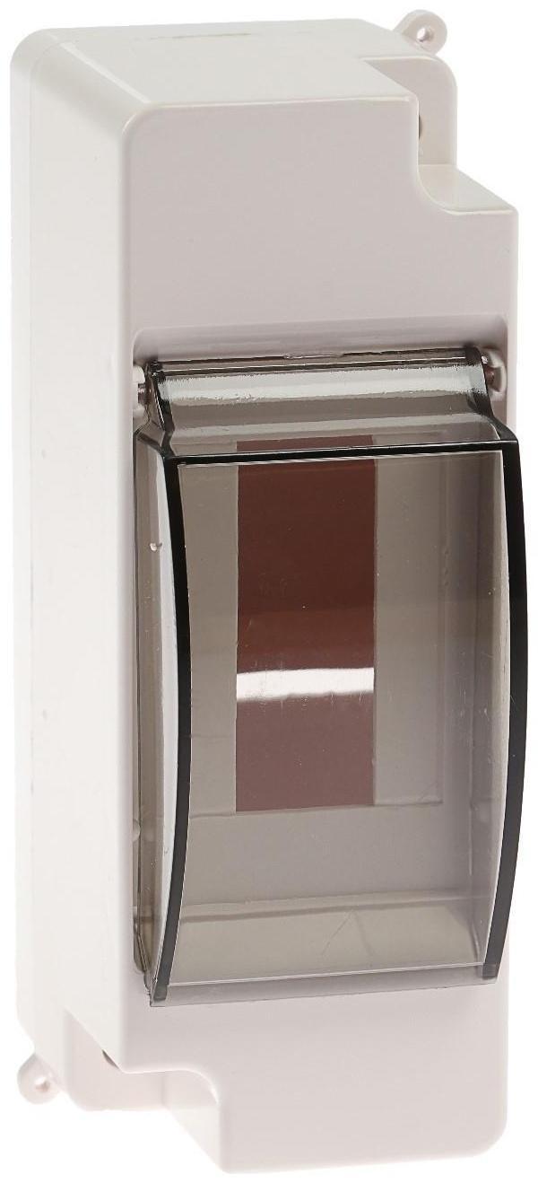 Щит TUNDRA ЩРН-П-2, на 2 модуля, IP30, с крышкой, навесной, пластик, цвет белый