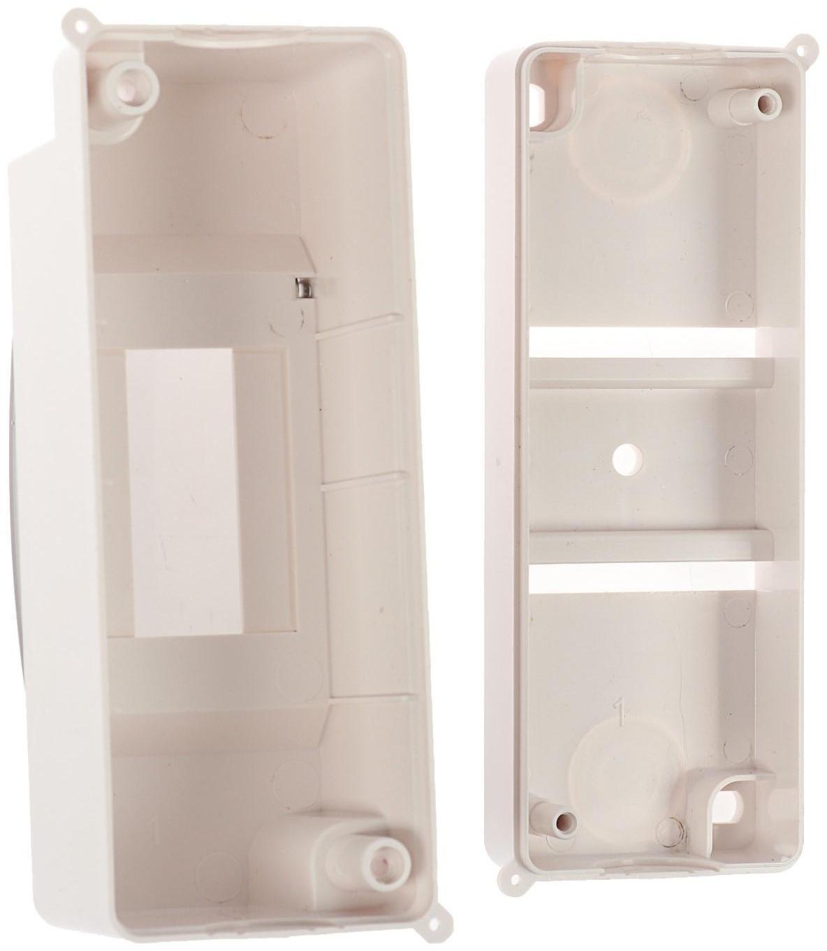 Щит TUNDRA ЩРН-П-2, на 2 модуля, IP30, с крышкой, навесной, пластик, цвет белый