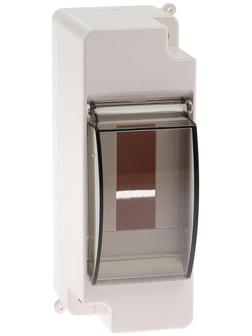 Щит TUNDRA ЩРН-П-2, на 2 модуля, IP30, с крышкой, навесной, пластик, цвет белый