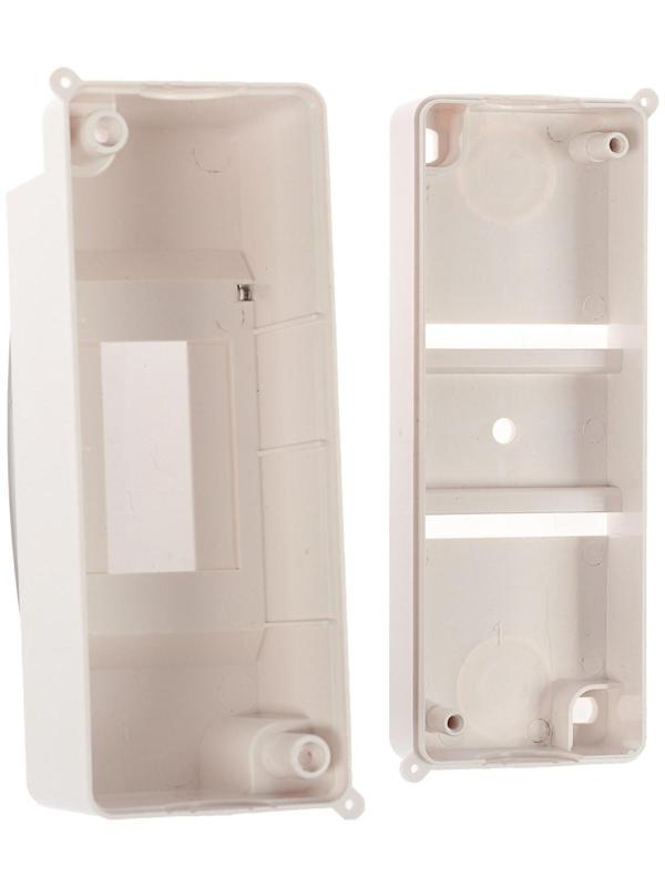 Щит TUNDRA ЩРН-П-2, на 2 модуля, IP30, с крышкой, навесной, пластик, цвет белый