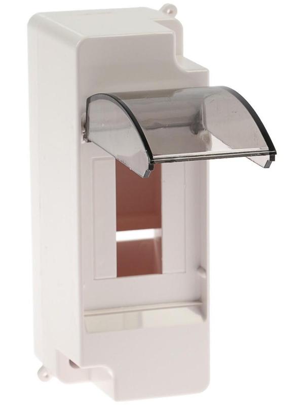 Щит TUNDRA ЩРН-П-2, на 2 модуля, IP30, с крышкой, навесной, пластик, цвет белый