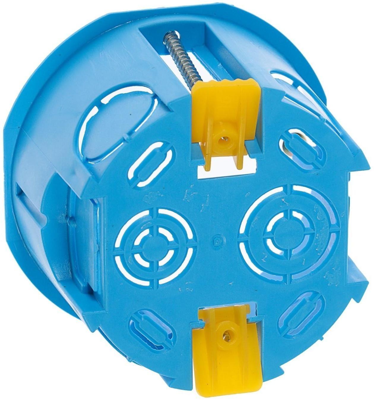 Коробка установочная TUNDRA, 68х45 мм, IP20, для полых стен, синяя