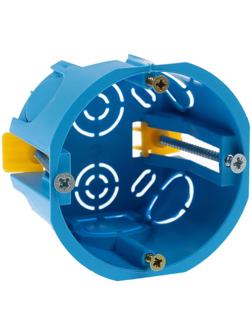 Коробка установочная TUNDRA, 68х45 мм, IP20, для полых стен, синяя