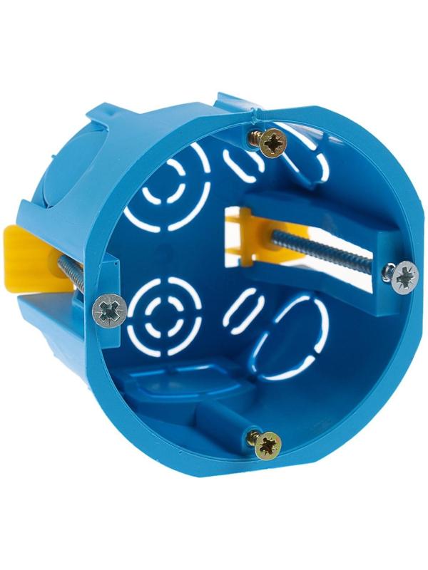 Коробка установочная TUNDRA, 68х45 мм, IP20, для полых стен, синяя