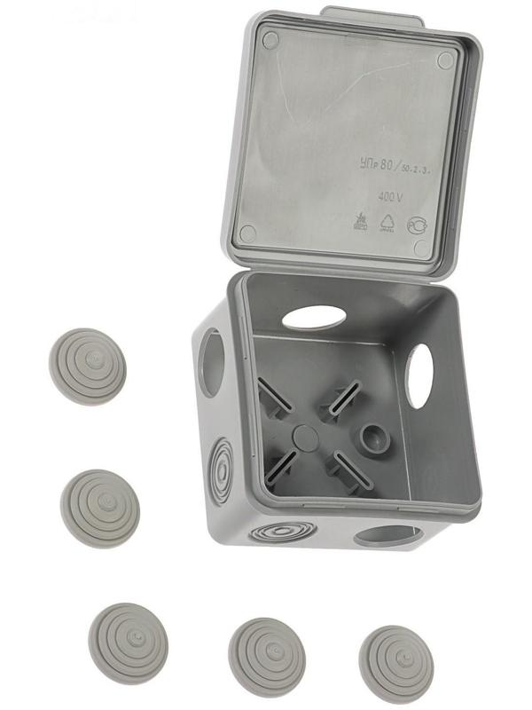 Коробка распределительная TUNDRA, 80х80х50 мм, IP54, для открытой установки