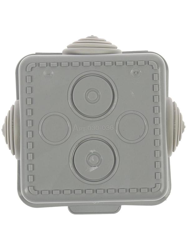 Коробка распределительная TUNDRA, 65х65х45 мм, IP54, для открытой установки, серый