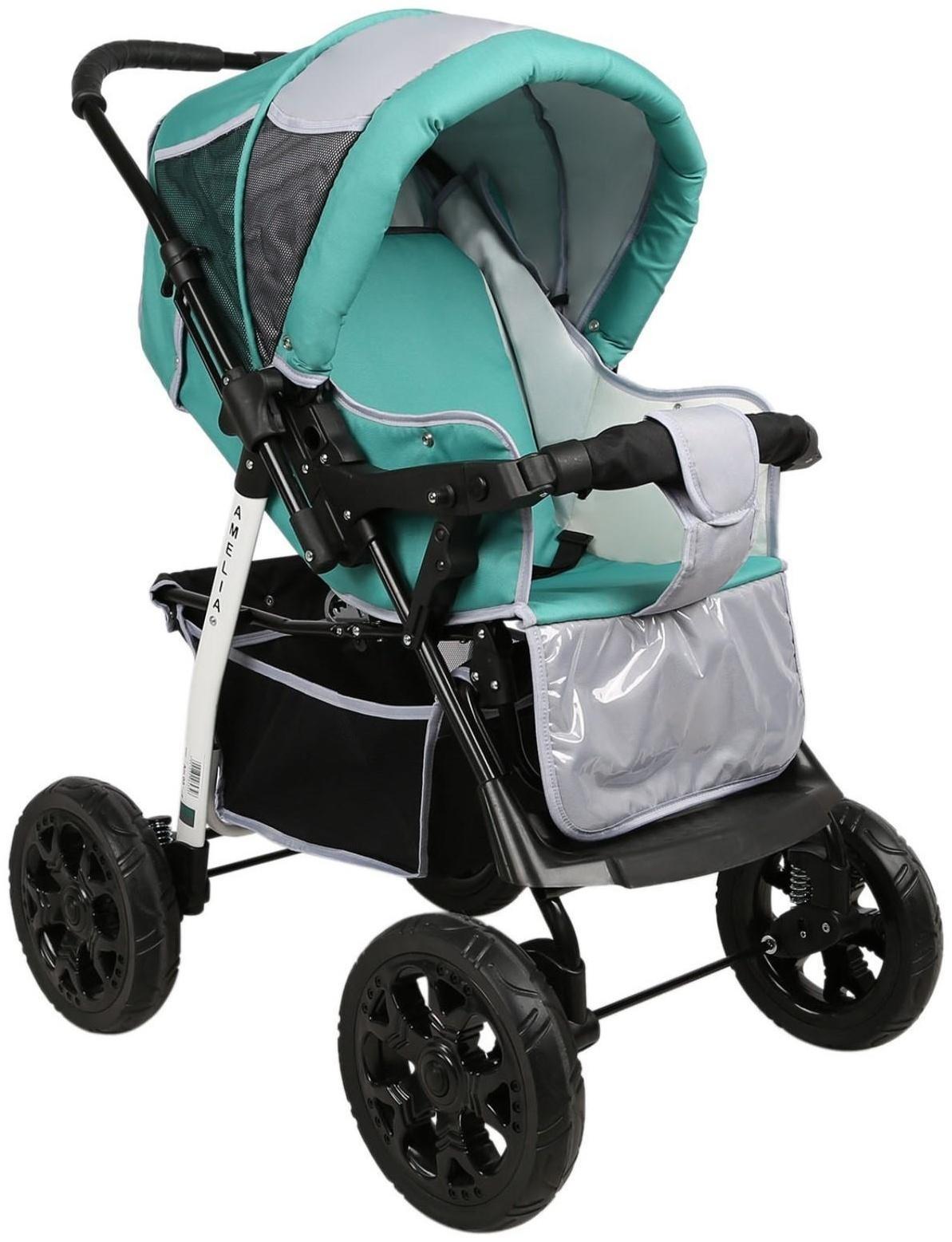 Коляска-трансформер Alis AMELIA I, цвет зелёный/светло-серый