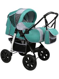 Коляска-трансформер Alis AMELIA I, цвет зелёный/светло-серый