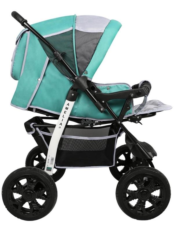 Коляска-трансформер Alis AMELIA I, цвет зелёный/светло-серый