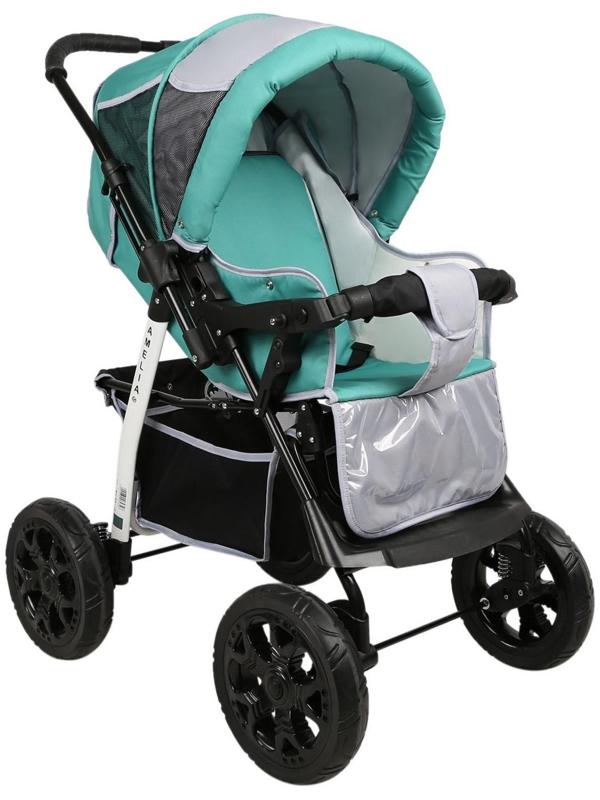 Коляска-трансформер Alis AMELIA I, цвет зелёный/светло-серый