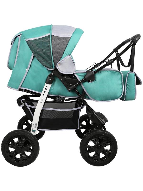 Коляска-трансформер Alis AMELIA I, цвет зелёный/светло-серый