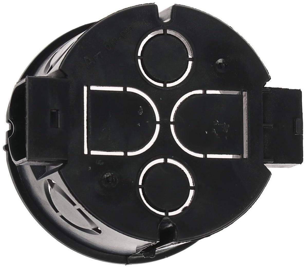 Коробка установочная TUNDRA, 68х40 мм, IP20, для сплошных стен, черная