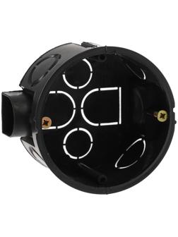 Коробка установочная TUNDRA, 68х40 мм, IP20, для сплошных стен, черная