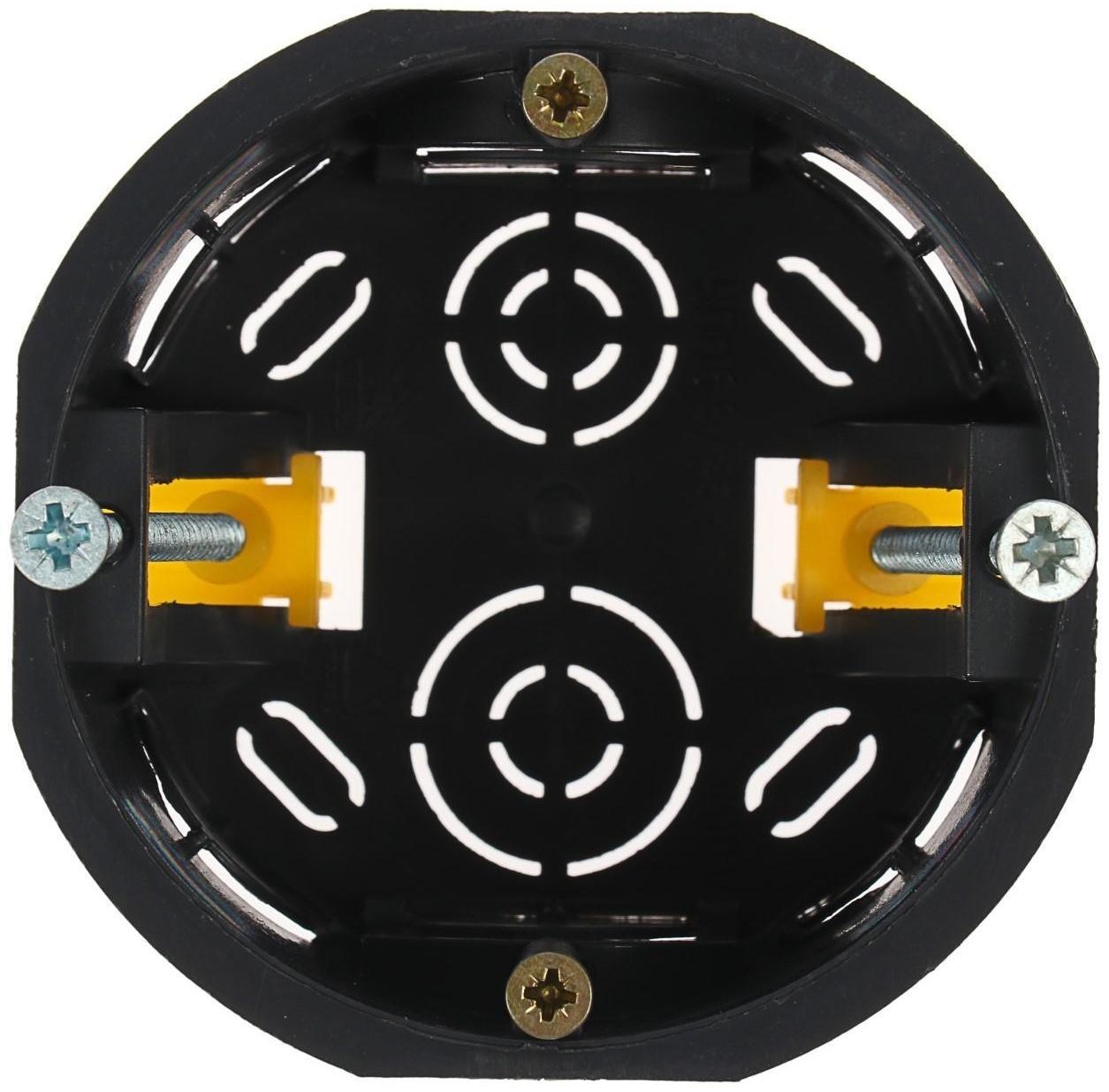 Коробка установочная TUNDRA, 68х45 мм, IP20, для полых стен, черная